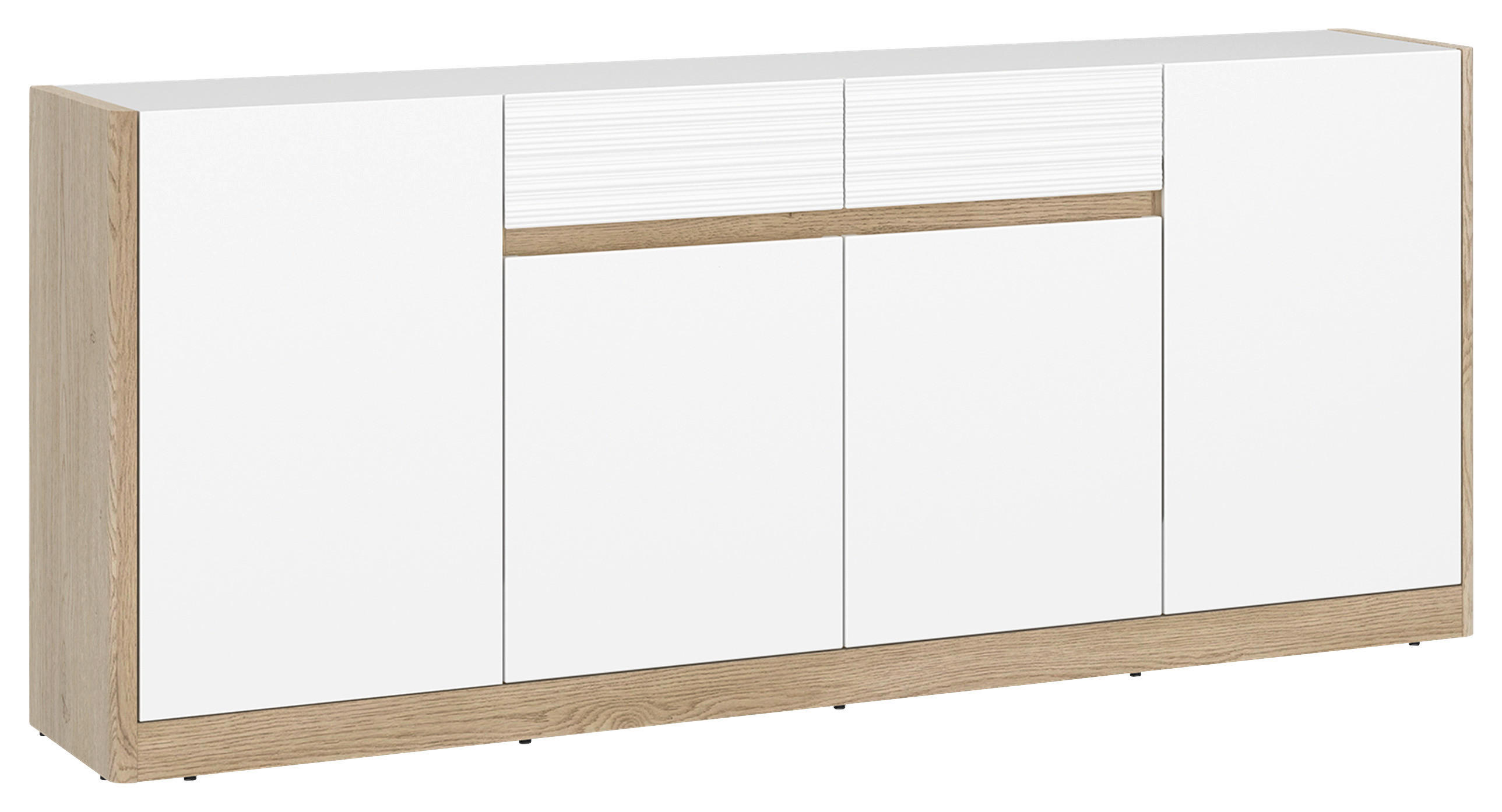 Sideboard Brilon Eichefarben/Weiß B: 185,6 cm