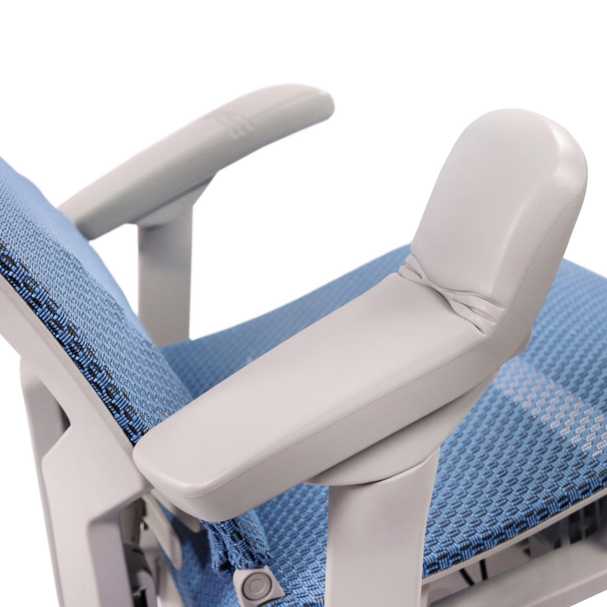 DREHSTUHL Netz Blau  - Blau/Alufarben, Basics, Kunststoff/Textil (67/119-135/60cm) - MID.YOU
