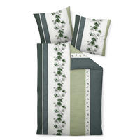 BETTWÄSCHE Tango Seersucker 155/220 cm  - Silberfarben/Grün, Trend, Textil (155/220cm) - Janine