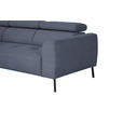 ECKSOFA Blaugrau Feincord  - Blaugrau/Schwarz, Design, Textil/Metall (205/280cm) - Xora