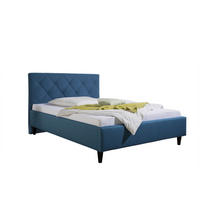 POLSTERBETT 140/200 cm,  in Blau,  - Blau/Schwarz, MODERN, Holz/Textil (140/200cm) - Livetastic