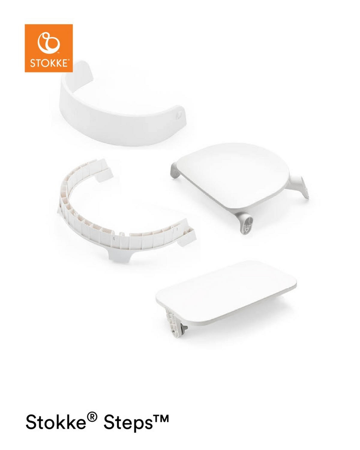 HOCHSTUHL Steps Grau, Weiß  - Weiß/Grau, Design, Holz/Kunststoff (71/61/43cm) - Stokke