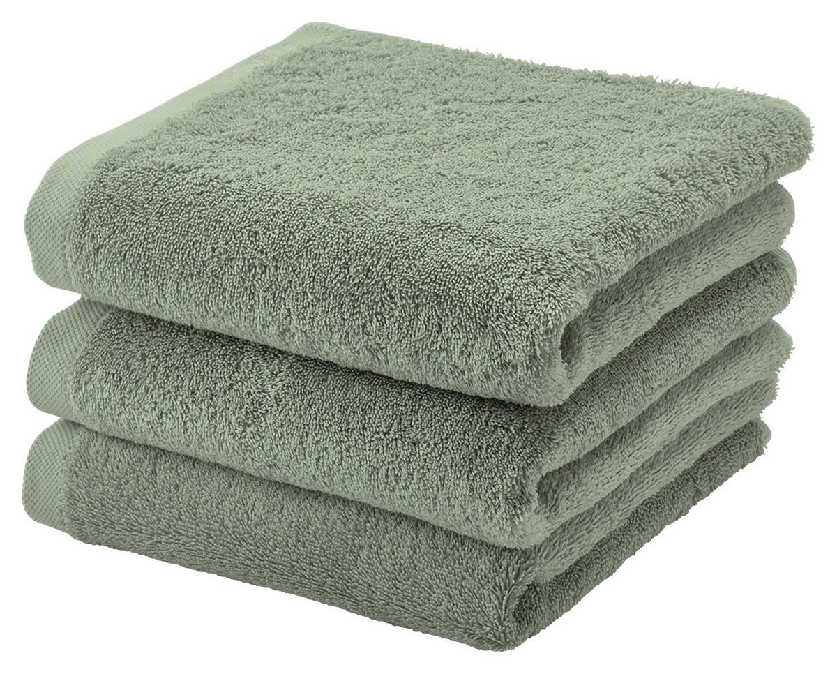 HANDTUCH London Salbeigrün 3-teilig  - Salbeigrün, Basics, Textil (55/100cm) - Aquanova