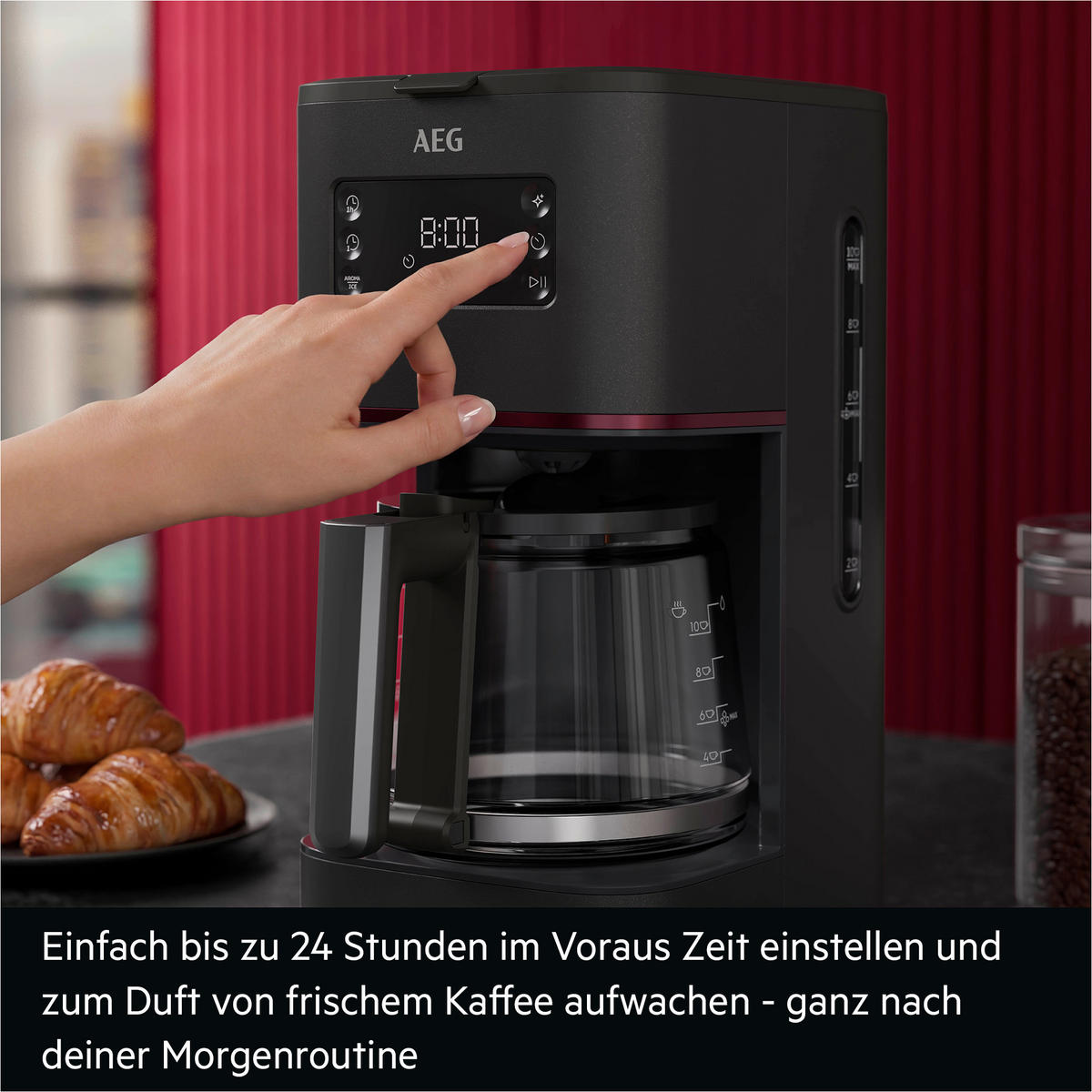 FILTERKAFFEEMASCHINE Design Collection  - Schwarz, Basics, Glas/Kunststoff (26,6/34,1/17,1cm) - AEG