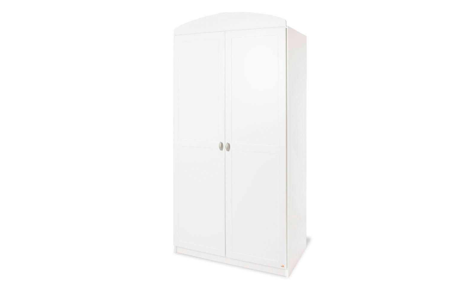 BABYKLEIDERSCHRANK PINOLINO LAURA Weiß  - Alufarben/Weiß, ROMANTIK / LANDHAUS, Holzwerkstoff/Kunststoff (91/192/57cm) - Pinolino