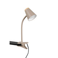 LED-KLEMMLEUCHTE   - Beige/Braun, Basics, Kunststoff/Metall (33/9,5/32cm)