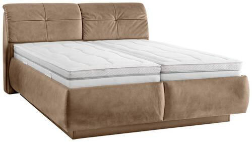 POLSTERBETT 180/200 cm  in Hellbraun  - Hellbraun/Weiss, Konventionell, Holz/Holzwerkstoff (180/200cm) - Beldomo - Sleep