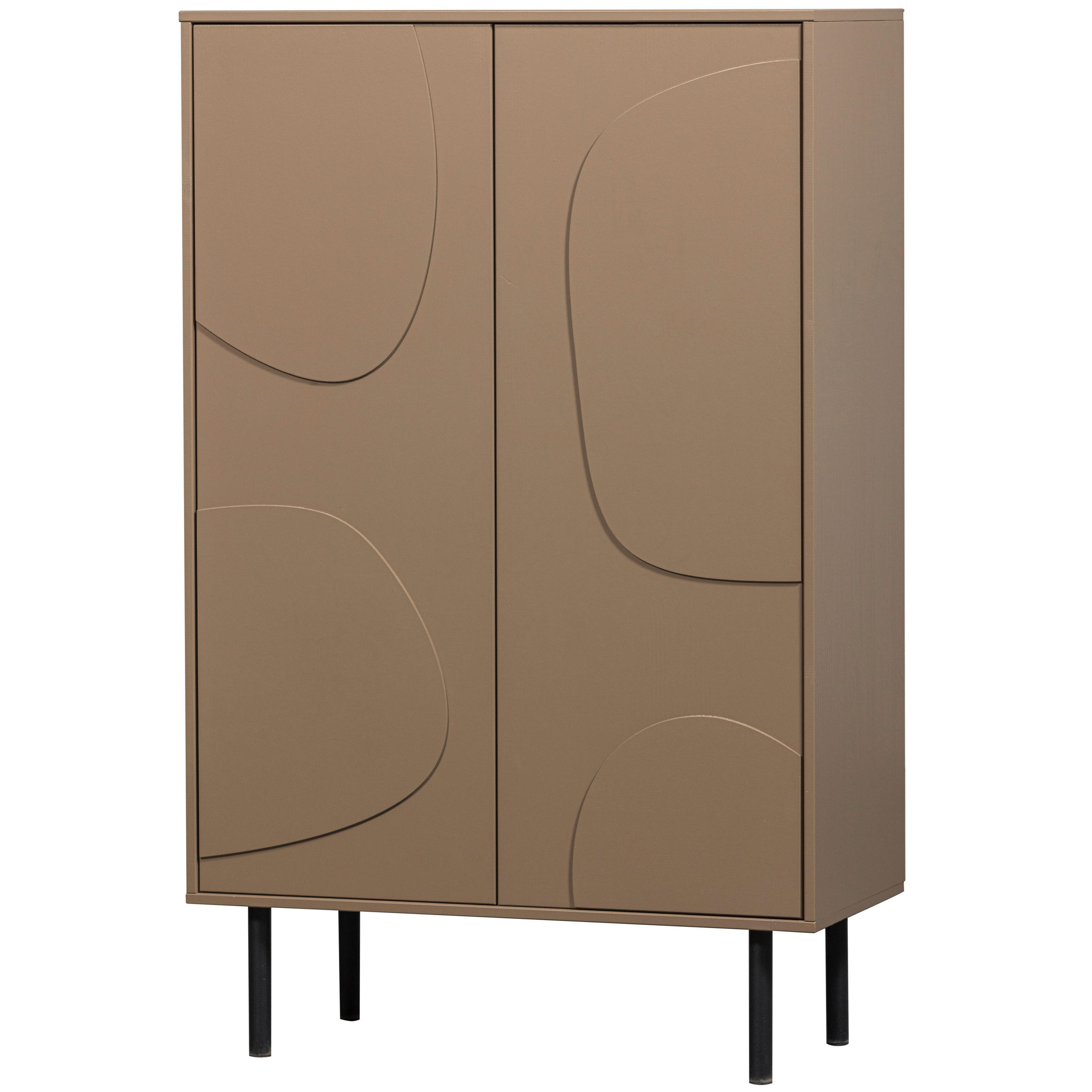 KOMMODE Cadiz  in 85/135/40 cm  - Schlammfarben/Schwarz, Design, Holz/Metall (85/135/40cm) - Livetastic