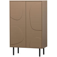 KOMMODE Cadiz  in 85/135/40 cm  - Schlammfarben/Schwarz, Design, Holz/Metall (85/135/40cm) - Livetastic