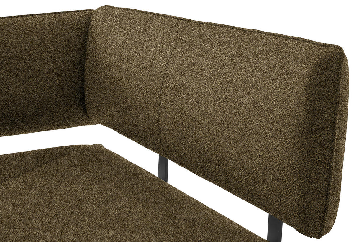 ECKBANK 190/150 cm  in Braun, Schwarz  - Schwarz/Braun, MODERN, Textil/Metall (190/150cm) - Cantus