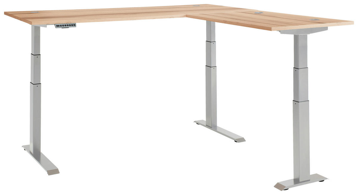 ECKSCHREIBTISCH 185/177/64-128 cm  in Buchefarben  - Buchefarben, MODERN, Holzwerkstoff (185/177/64-128cm) - Livetastic