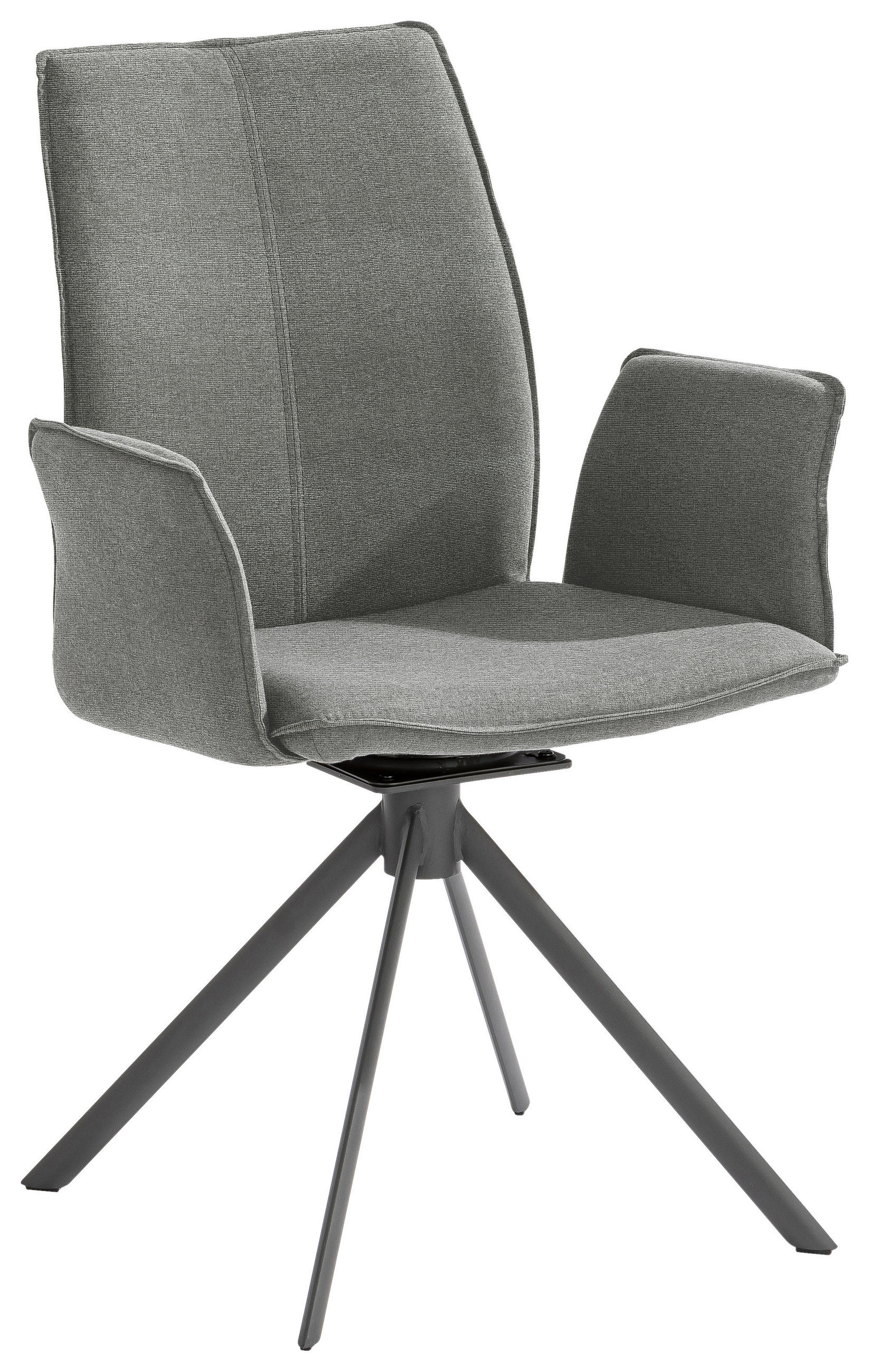GARTENSESSEL Stahl Anthrazit, Grau  - Anthrazit/Grau, Basics, Textil/Metall (58/91/58cm)