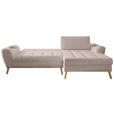 ECKSOFA in Webstoff Beige  - Eichefarben/Beige, Design, Holz/Textil (282/175cm) - Carryhome