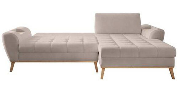 ECKSOFA in Webstoff Beige  - Eichefarben/Beige, Design, Holz/Textil (282/175cm) - Carryhome