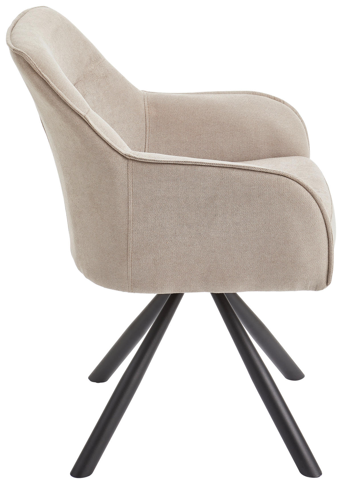 STOLICA SA RUKONASLONOM  crna, sivobraon       - crna/sivobraon, Moderno, metal/tekstil (61/86/62cm) - Livetastic