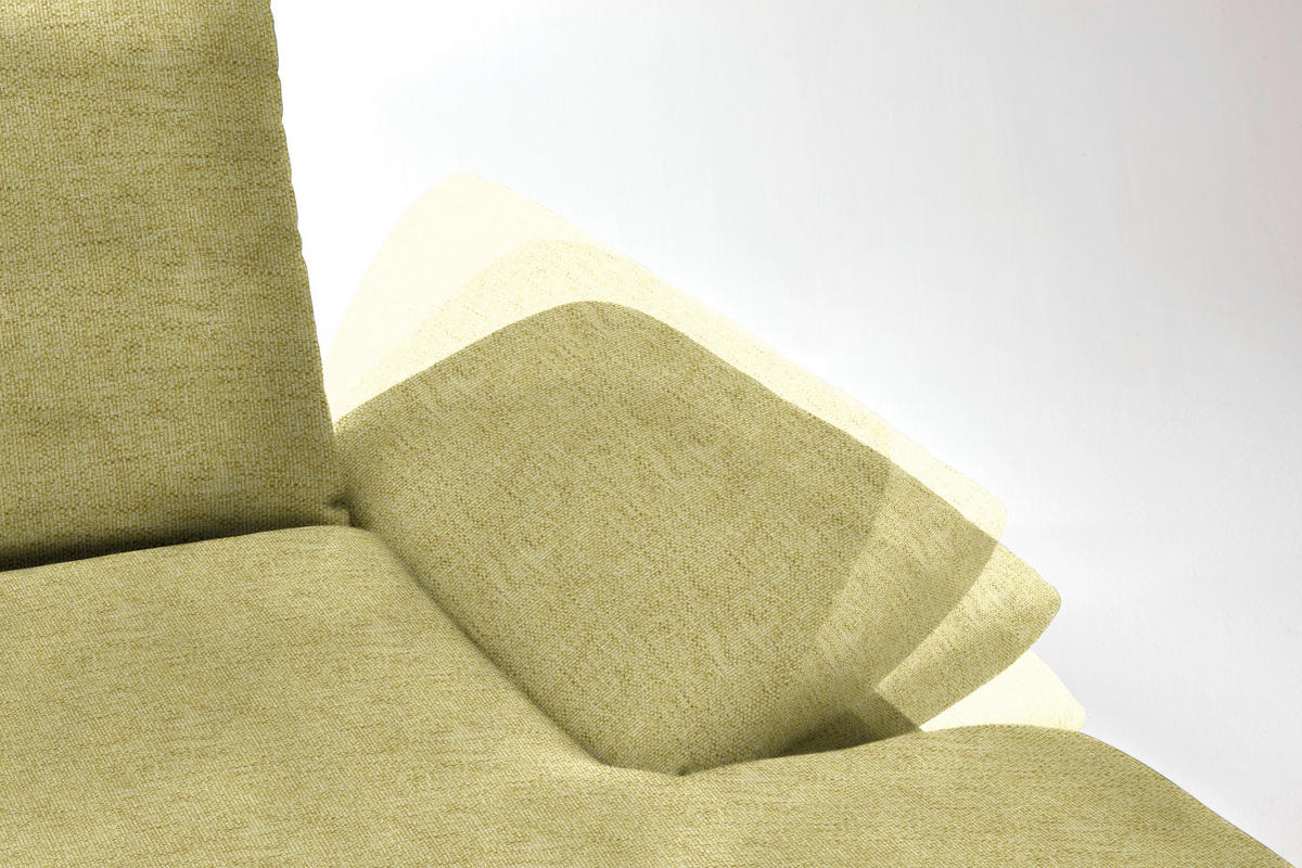 ECKSOFA in Flachgewebe Limette  - Limette/Schwarz, Design, Holz/Textil (314/159cm) - Dieter Knoll