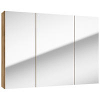 SPIEGELSCHRANK 85/60/15 cm  - Eichefarben/Erlefarben, KONVENTIONELL, Glas/Holzwerkstoff (85/60/15cm) - MID.YOU