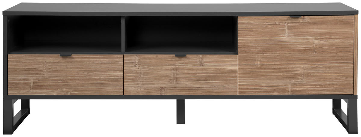 KOMODA POD TELEVIZI, antracitová,  - antracitová, Design, kompozitní dřevo/plast (160/56/40cm) - MID.YOU