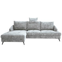 ECKSOFA in Webstoff Grau  - Schwarz/Grau, Konventionell, Textil/Metall (183/293cm) - Carryhome