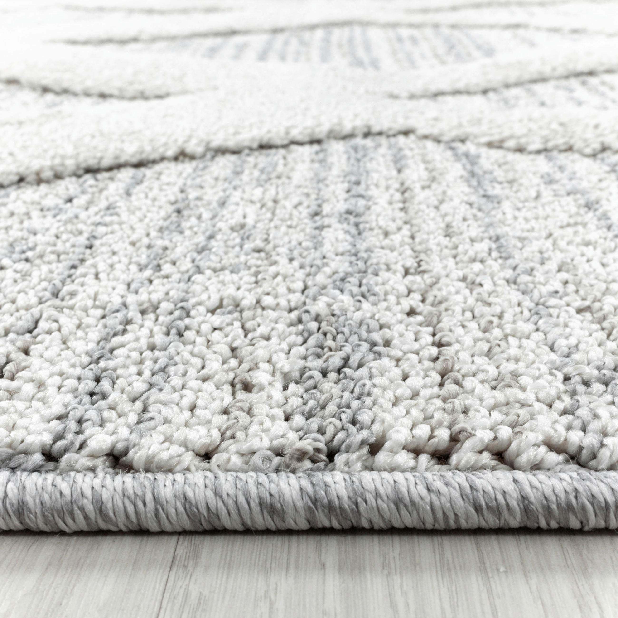 VÄVD MATTA 80 cm Pisa 4703 grau  - grå, Klassisk, textil (80cm)