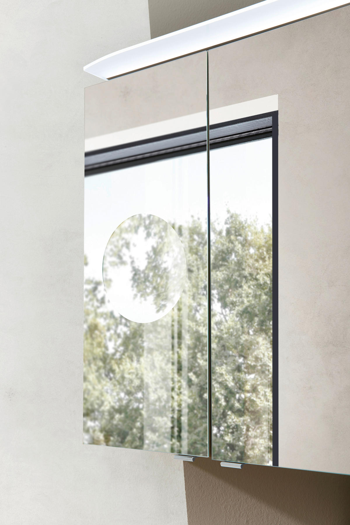 SPIEGELSCHRANK 90/70,3/15 cm  - Chromfarben/Eichefarben, KONVENTIONELL, Glas/Holzwerkstoff (90/70,3/15cm) - Sadena