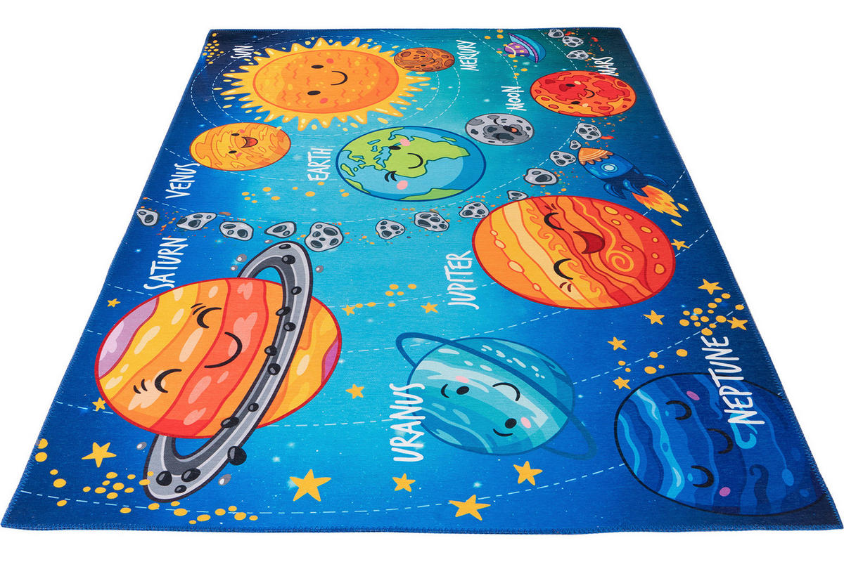 COVOR PENTRU COPII - albastru, Design, textil (80/120cm) - Ben'n'jen