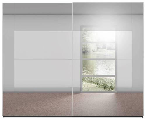 SCHWEBETÜRENSCHRANK 271/235/68 cm 2-türig Graphitfarben, Grau  - Graphitfarben/Grau, Design, Glas/Holzwerkstoff (271/235/68cm) - Xora