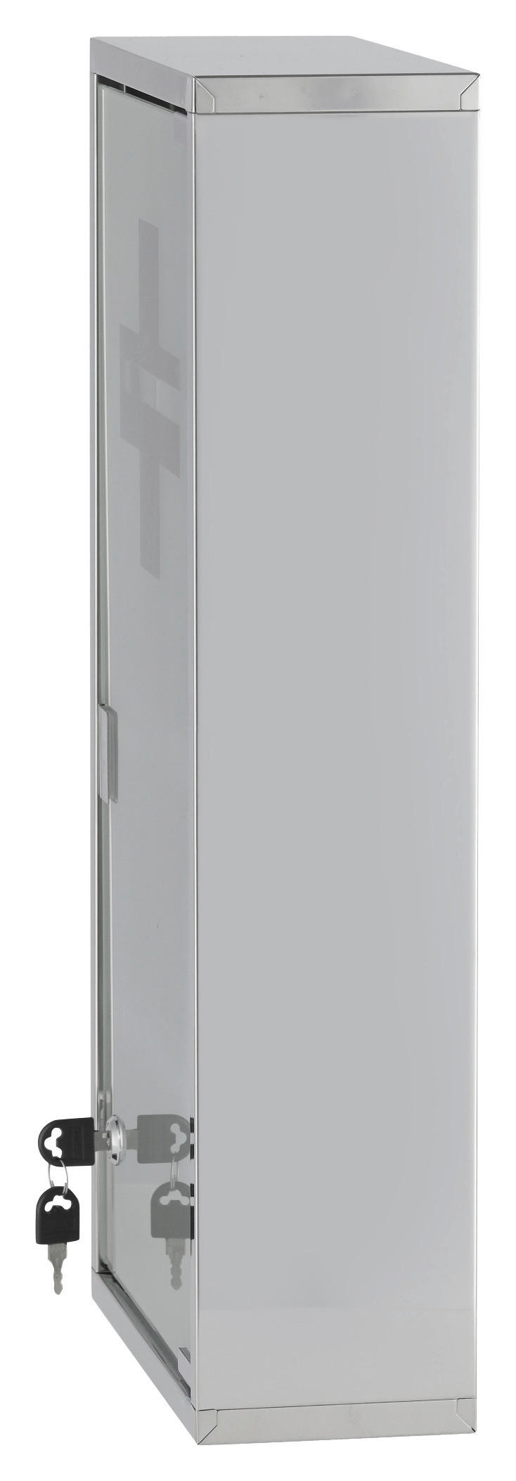 MEDIZINSCHRANK 27/57/12 cm  - Silberfarben, Basics, Glas/Metall (27/57/12cm) - Zeller Present
