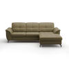 ECKSOFA ZORA E Olivgrün Echtleder  - Schwarz/Olivgrün, MODERN, Leder/Metall (262/164cm) - Sit & More