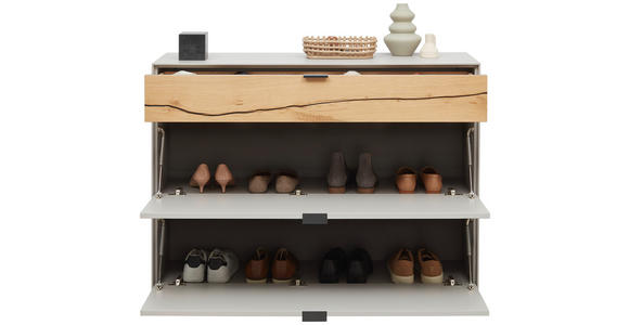 SCHUHSCHRANK 121,9/85,9/37,1 cm  - Wildeiche/Schwarz, Design, Holz/Holzwerkstoff (121,9/85,9/37,1cm) - Dieter Knoll