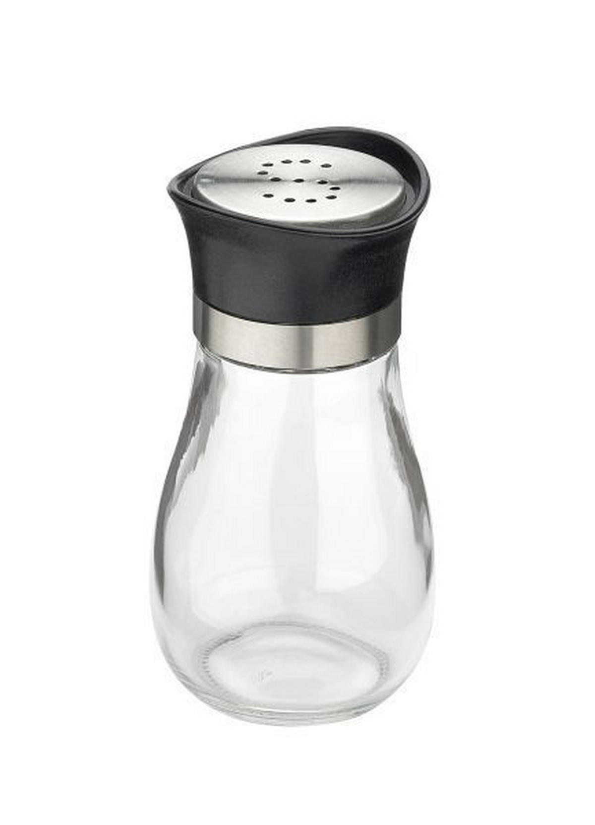 SALZSTREUER   11 cm - Klar/Edelstahlfarben, Basics, Glas/Kunststoff (11cm) - Justinus