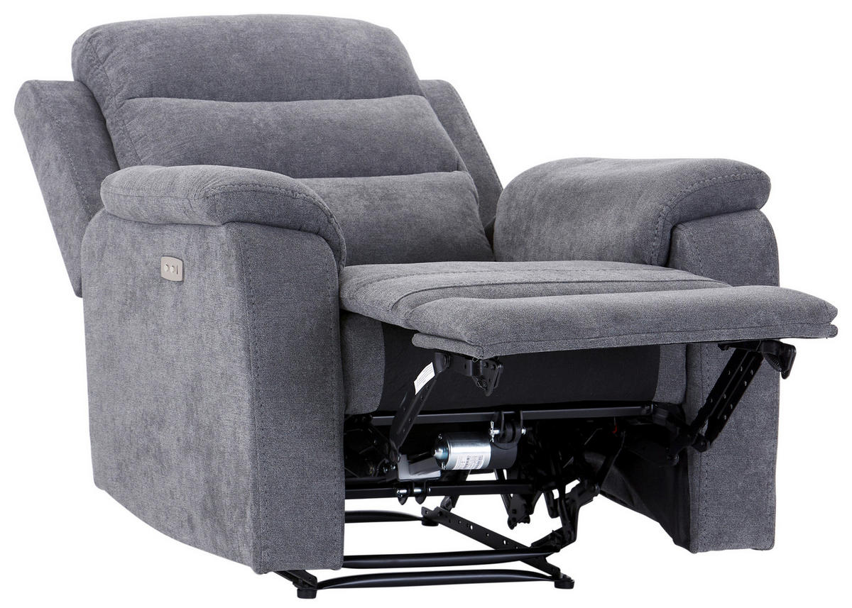 RELAXSESSEL Webstoff    - Schwarz/Grau, KONVENTIONELL, Kunststoff/Textil (92/102/93cm) - P & B