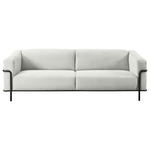 3-SITZER-SOFA in Cord Hellgrau  - Hellgrau/Schwarz, Design, Textil/Metall (236/67/96cm) - Johann Jakob