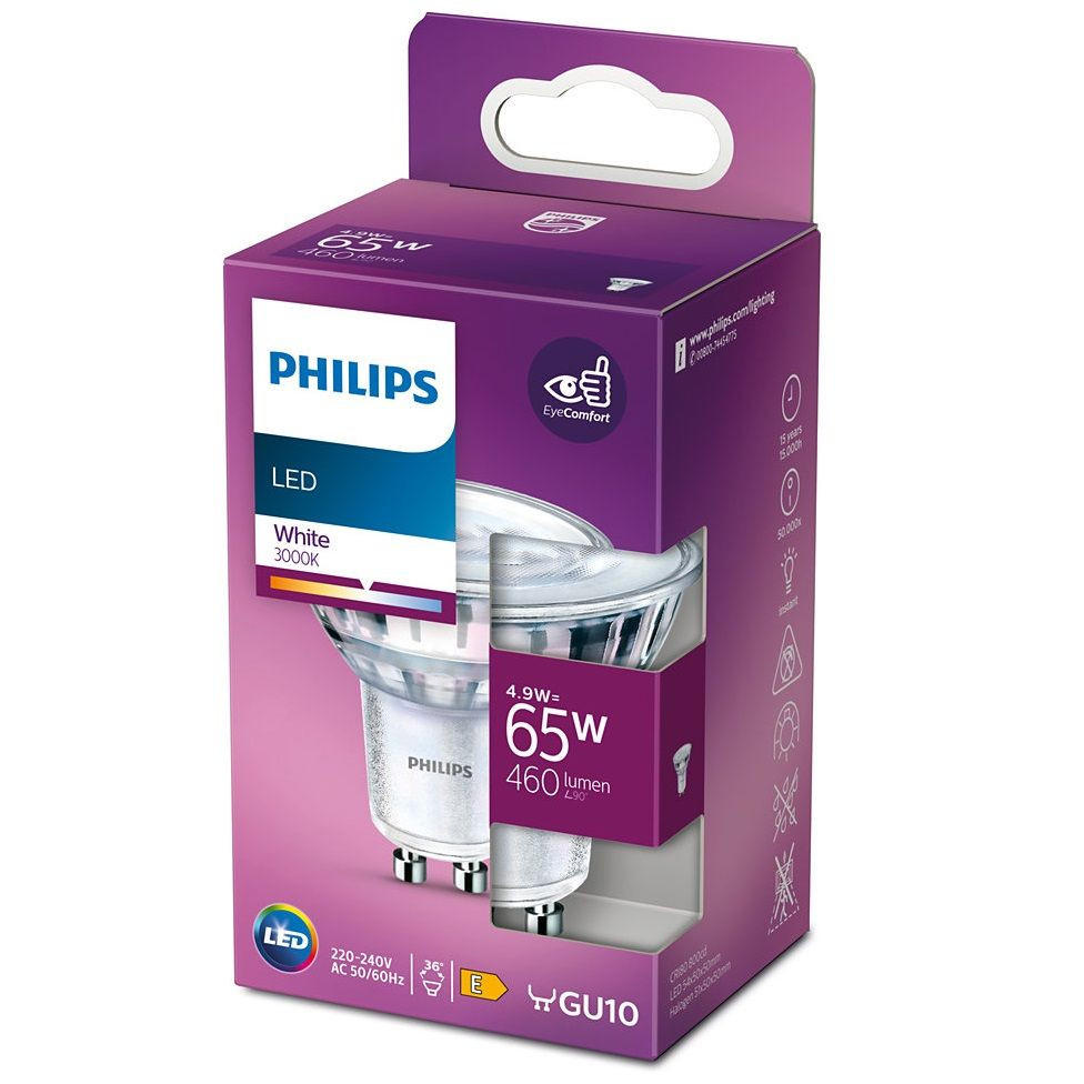 LED-SIJALKA   //// - srebrne barve, Basics, kovina/umetna masa (5/5,4/5cm) - Philips