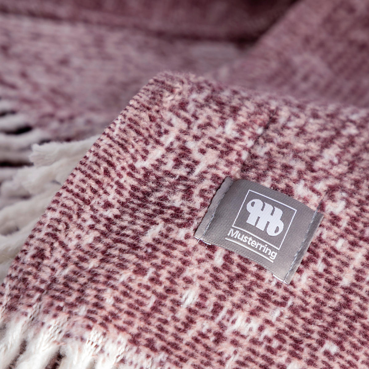 PLAID MR-EASE 140/200 cm  - Bordeaux/Dunkelrosa, Design, Textil (140/200cm) - Musterring