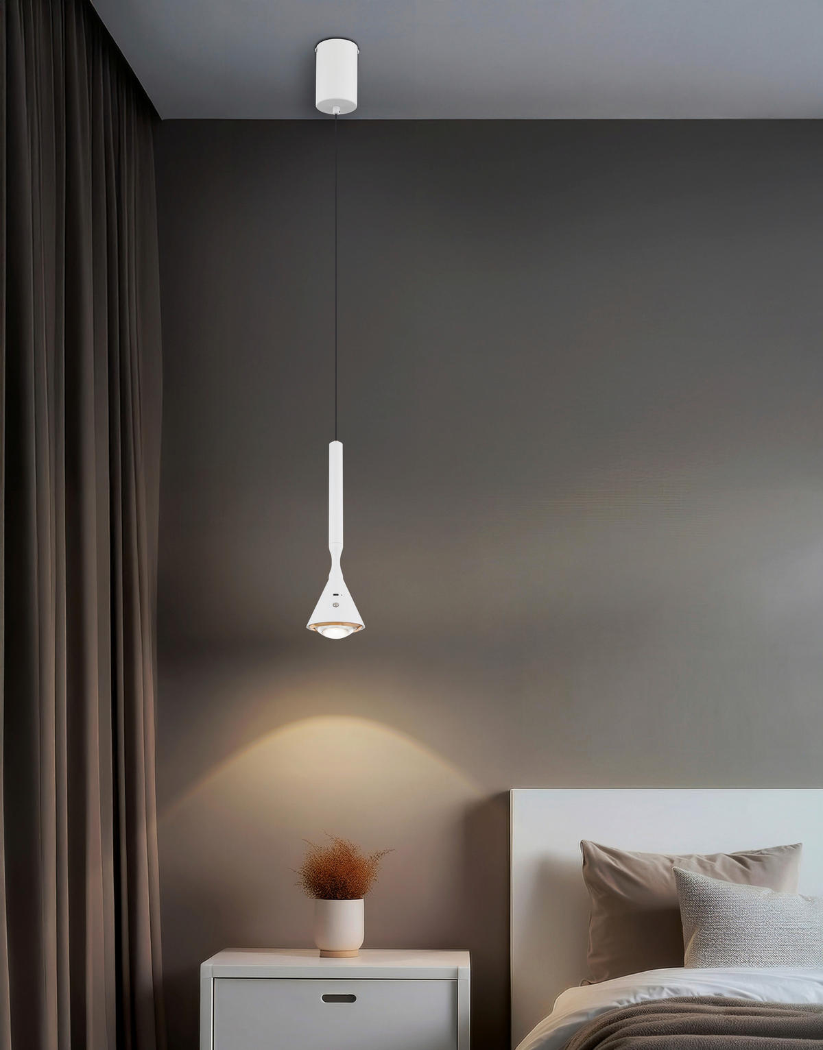 LED-HÄNGELEUCHTE 99/210 cm  - Weiß, Design, Kunststoff/Metall (99/210cm) - Globo