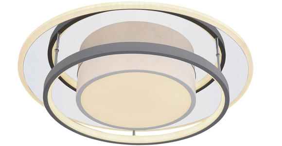 LED-DECKENLEUCHTE 49/10,5 cm   - Chromfarben/Opal, Design, Kunststoff/Metall (49/10,5cm) - Novel