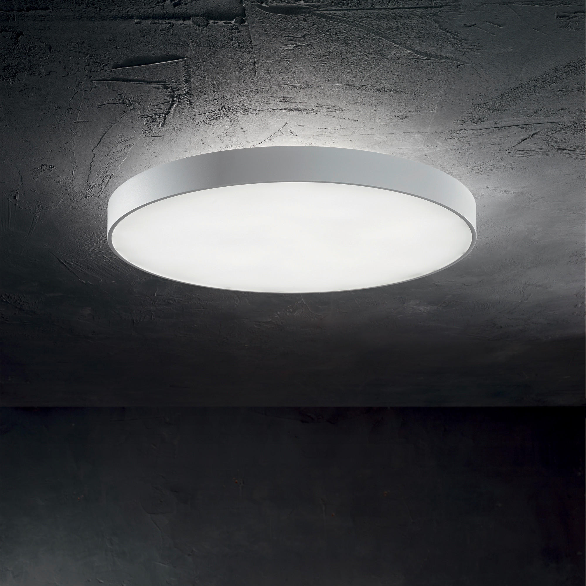 LED-DECKENLEUCHTE Halo 60/9 cm   - Weiß, KONVENTIONELL, Metall (60/9cm) - Ideal Lux