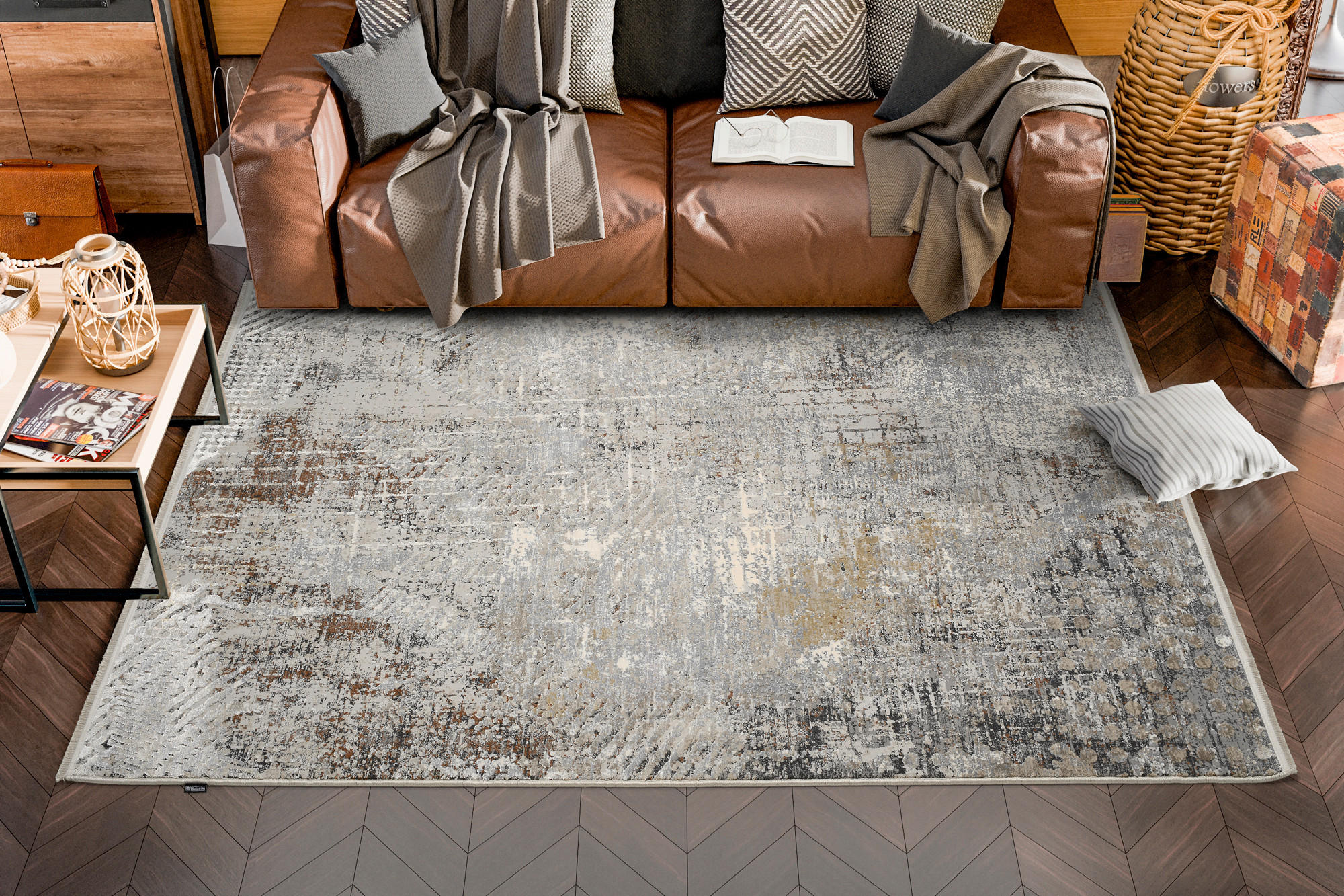 WEBTEPPICH 240/340 cm NEVADA Braun, Grau, Beige  - Beige/Braun, Design, Textil (240/340cm) - Musterring
