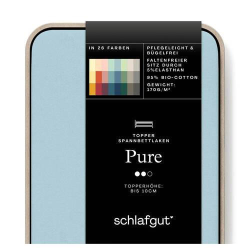 TOPPER-SPANNBETTTUCH PURE Jersey  - Hellblau, Basics, Textil (180-200/200-220cm) - Schlafgut