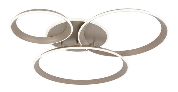 LED-DECKENLEUCHTE Velora 96/84/10 cm   - Sandfarben, Design, Kunststoff/Metall (96/84/10cm) - Dieter Knoll