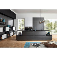 EINBAUKÜCHE  - Graphitfarben, Design, Holzwerkstoff/Metall - Nolte Küchen