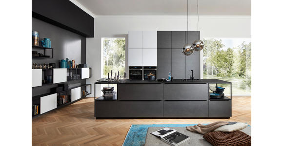 EINBAUKÜCHE   - Graphitfarben, Design, Holzwerkstoff/Metall - Dieter Knoll