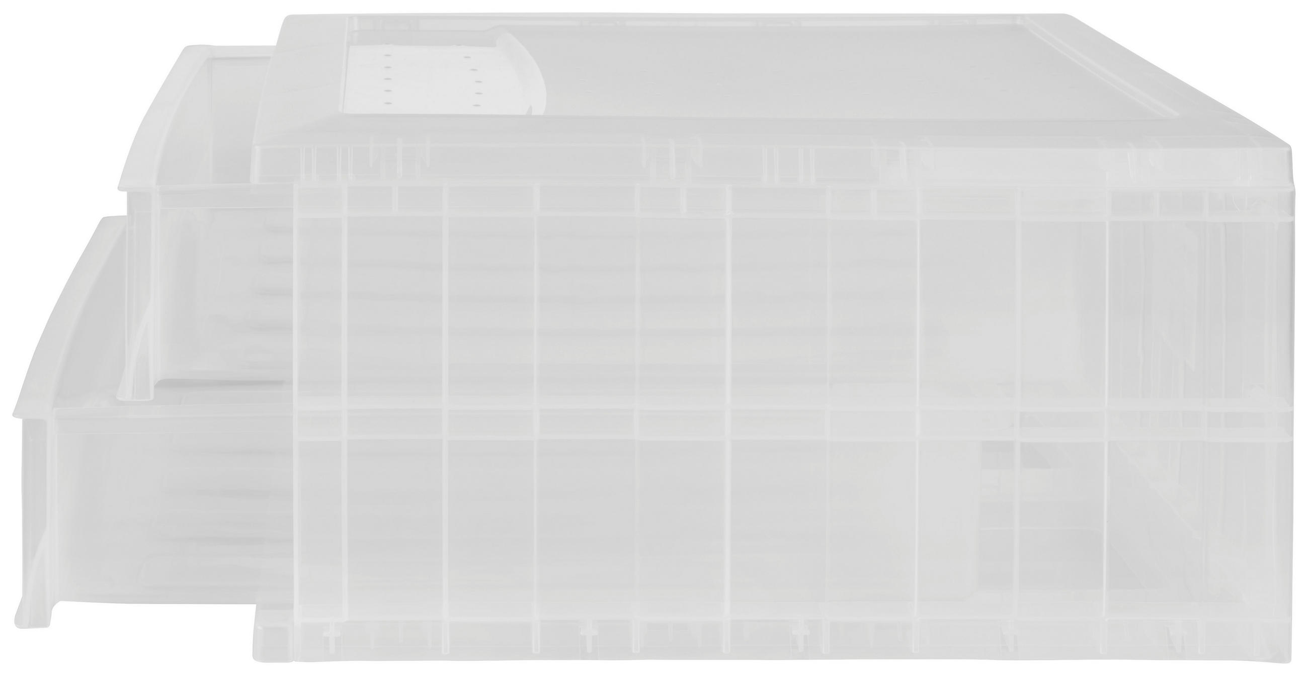 ZÁSUVKOVÝ BOX - průhledné, Basics, plast (40/30/20cm)