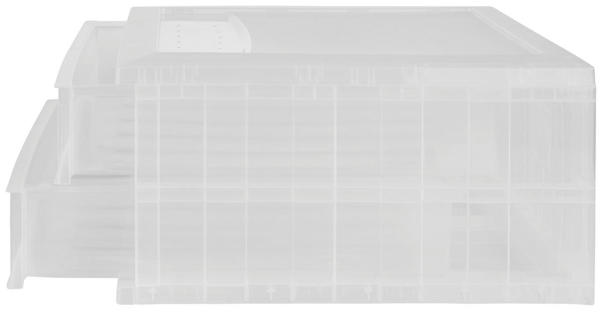 ZÁSUVKOVÝ BOX - průhledné, Basics, plast (40/30/20cm)