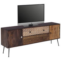 COMODĂ JOASĂ 157/60/35 cm  - maro/alb, Lifestyle, metal/lemn (157/60/35cm) - Landscape