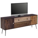 LOWBOARD  in 157/60/35 cm  - Messingfarben/Multicolor, LIFESTYLE, Holz/Metall (157/60/35cm) - Landscape