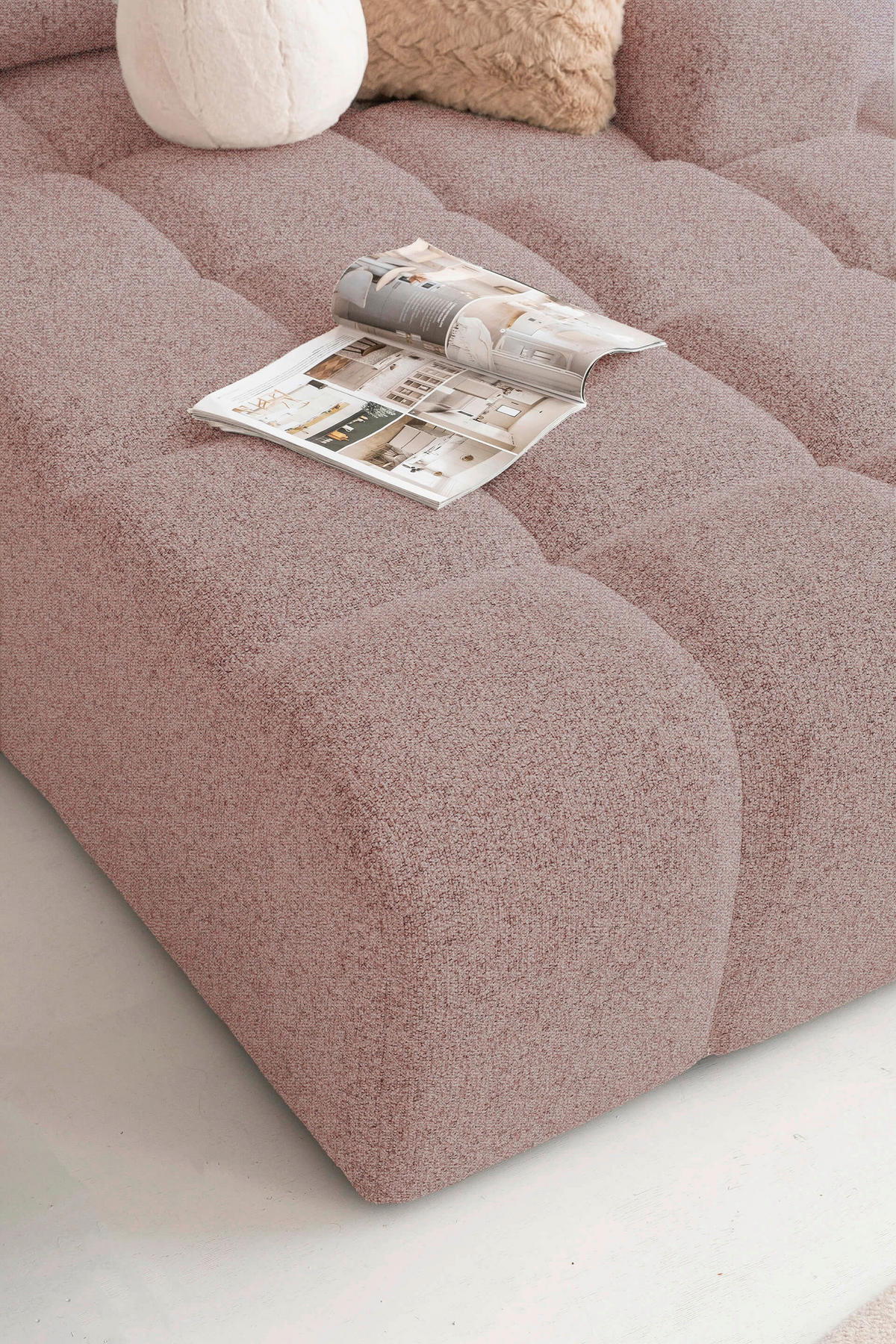 ECKSOFA  in Rot  338/184 cm  - Rot/Schwarz, Design, Textil (338/184cm) - MID.YOU