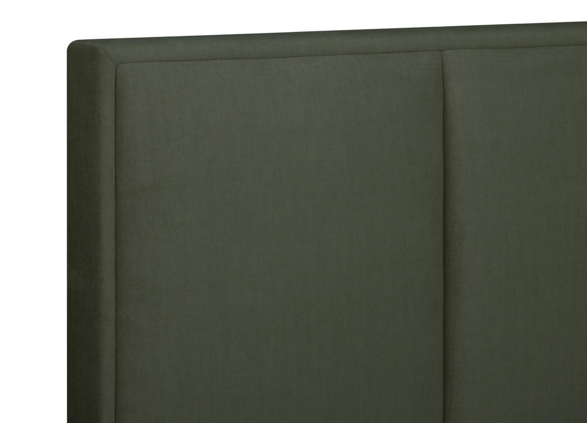 BOXSPRINGBETT 180/200 cm  in Dunkelgrün  - Dunkelgrün/Alufarben, Modern, Textil (180/200cm) - MID.YOU