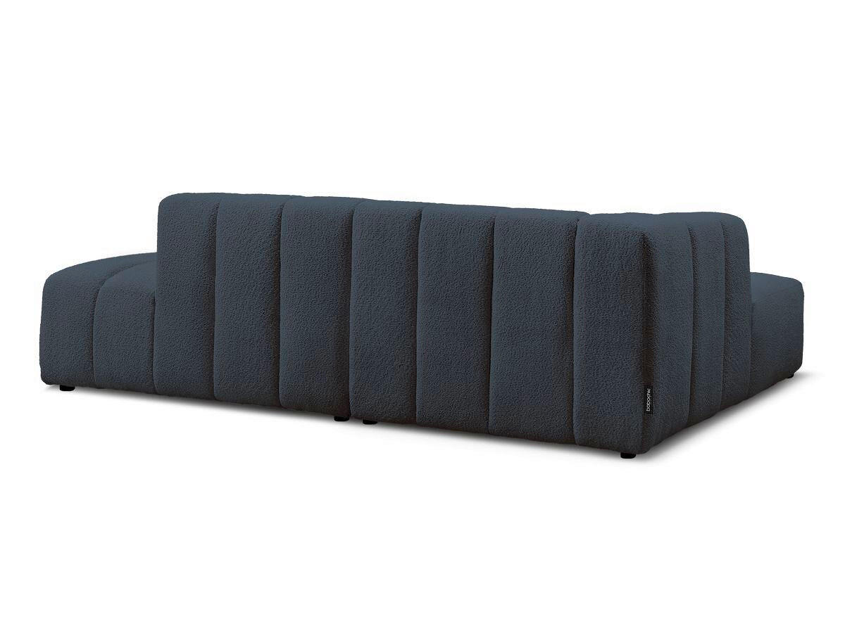ECKSOFA  ANNECY Dunkelblau Bouclé  - Schwarz/Dunkelblau, MODERN, Kunststoff/Textil (170/262cm)